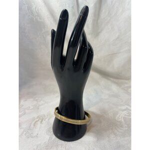 24k Gold Electroplated Bangle Bracelet Sz XL Gold Silver Magnetic